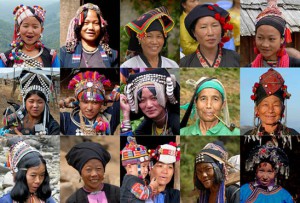 Verschiedene ethnische Gruppen in der Provnz Phongsaly. Die Ethnien unterscheiden sich nicht nur durch Kleidung, sondern auch Sprache und Kultur Quelle: http://www.tourismlaos.info/phongsaly/Ethnic_Diversity.html
